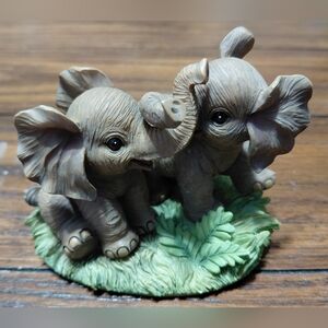 Hamilton Collection Endangered Young'uns African Elephants At Play 1996